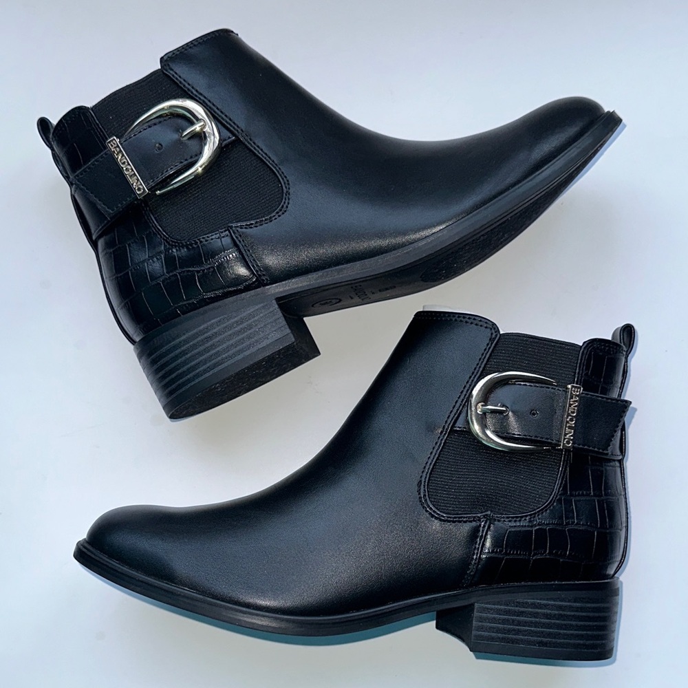 New Bandolino Women’s Ankle Boots, Black Zippered Bootie, Size 6M